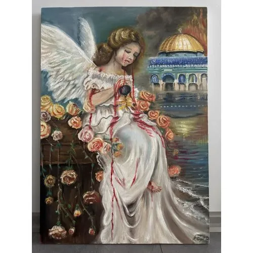 Ağıt, Ayse Durgut Tuval üzeri yağlı boya 50/70 cm  Yağlıboya Tablo Orijinal Tablo