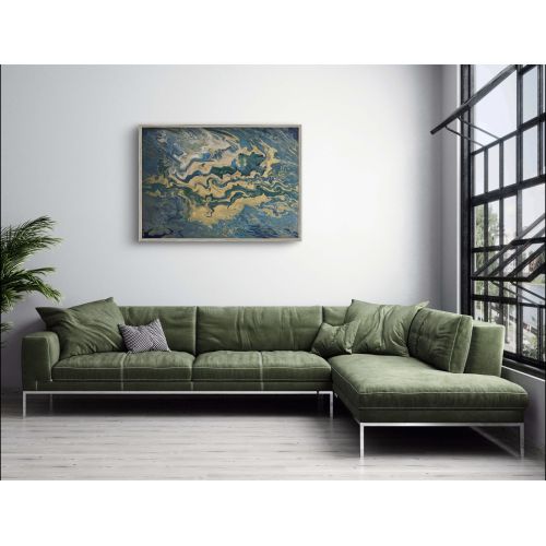 Zümrüt, Alena Aktin Tuval üzerine akrilik boya ÇERÇEVE FİYATA DAHİL Çerçevesiz ölçüsü 50x70 cm Çerçeveli