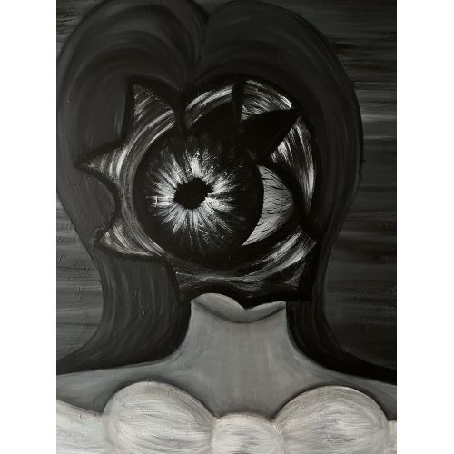 Körlük, Esma Çiftci Karma Teknik Körlük, Esma Çiftci Tuval akrilik sürrealist çerçevesiz Karma Teknik Orijinal Tablo