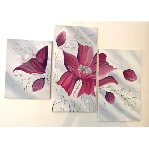 Parçalı Dekoratif Tablo, Ayşenur Aytekin Yağlıboya 30*30 / 30*40 / 30*30 Yağlıboya Tablo Orijinal Tablo