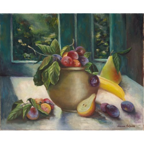 Still Life With Plums, Adriana Balynska Still Life With Plums, Adriana Balynska