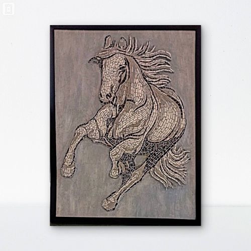 Free Horse, Hasan Bayramoglu Ceramic tiles are mosaic tables created by breaking into small pieces and sticking together. They