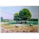 Hay Bales, Hasan Bayramoğlu Watercolor Hay Bales, Hasan Bayramoğlu Watercolor on paper. Representation of frame and mat. Sold without frame. Watercolor Paintings