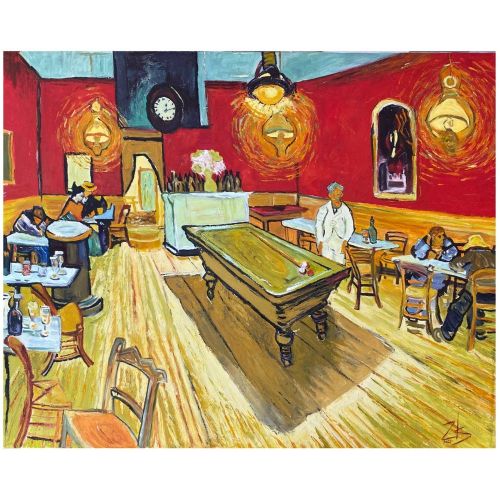 Vincent Van Gogh Gece Kahvesi Reprodüksiyon, Zeliha Sayılı ZSK | Vincent Van Gogh Gece Kahvesi Reprodüksiyon elyapımı.