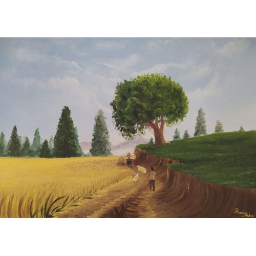 Pastoral 1, Recep Aksu Yağlıboya Tablo Pastoral 1, Recep Aksu TUVAL ÜZERİ YAĞLIBOYA Yağlıboya Tablo Orijinal Tablo