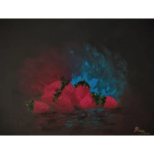 Strawberry 1, Recep Aksu OIL PAINTING ON CANVAS Oil Paint Paintings