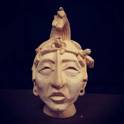 Submission, Koral Kemikkıran Sculpture  Original inca statue made of chamotte claySubmission