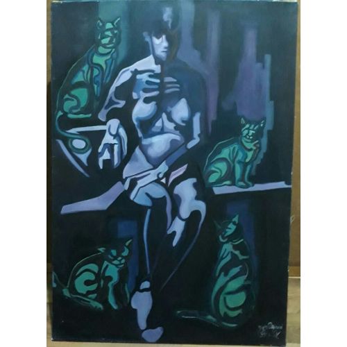 Woman With A Cat, Zeynep Yilmaz Woman With A Cat, Zeynep Yilmaz