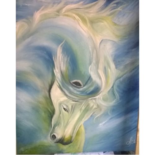 Tay, Ahmet Kamil Akış Tay - Yağlı Boya Tablo90x120 cm Ahmet Kamil Akış Yağlıboya Tablo Orijinal Tablo