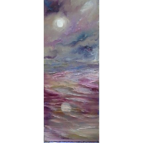 Yansıma 1, Ahmet Kamil Akış Yansıma - Yağlı Boya Tuval25x75 cm Yağlı Boya Tuval Ahmet Kamil Akış Yağlıboya Tablo