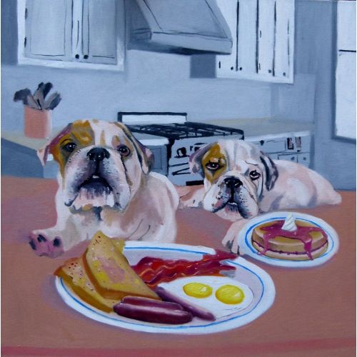 Breakfast , Soso Kumsiashvili Breakfast Oil Paint Paintings