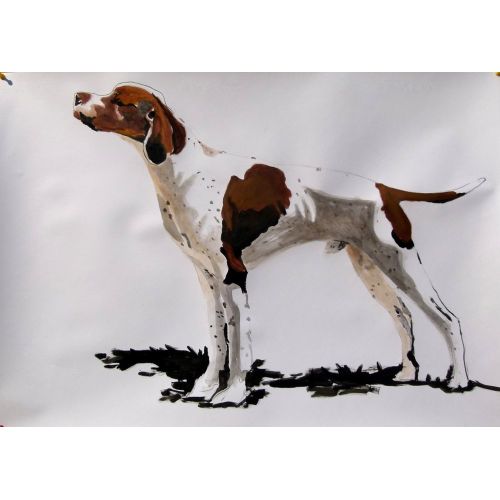 Pointer, Soso Kumsiashvili Acrylic on paper 60X85 cm  Acrylic Paintings