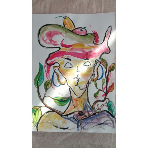Erkek, Nadide Civan 35×25 cm 2018 Kağıda Karışık Teknik Orijinal Tablo