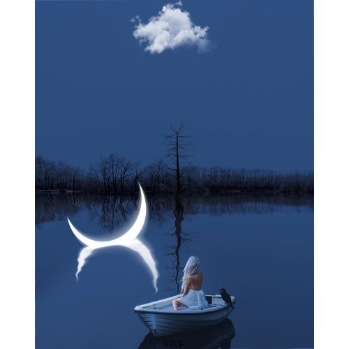 Ay Işığı, Onur Aron hazırlanma yılı 2018 tasarım surreal photoshop teknik İllüstrasyon Orijinal Tablo
