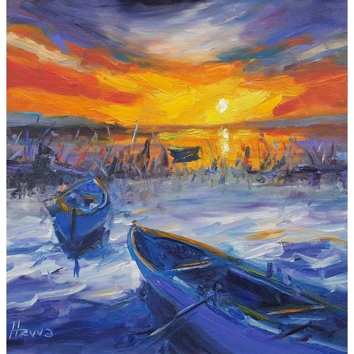Sunset And Boats, Havva Ozkir Sunset And Boats, Havva Ozkir