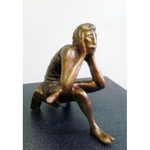 Meditation, Zakir Ahmedov Heykel  Meditation 2012 year ,bronza h16x30x16 cm