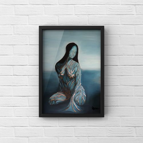 Redwood Girl, Oğuzhan İbrahimoğlu 50x70 cm Tuval Üzeri Yağlı Boya Yağlıboya Tablo Orijinal Tablo