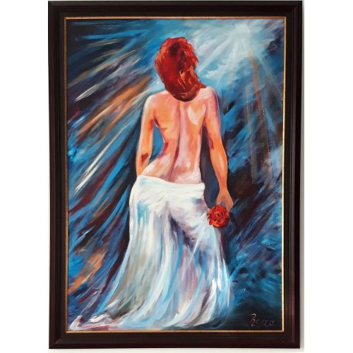 Nude 2, Sevim Beyza Basar With Acrylic paint on canvas Framed Acrylic Paintings