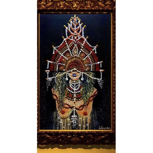 Pagan Wiccan, Ece Tıpyardım Tuval uzeri dokulu metalik akrilik teknik Karma Teknik Orijinal Tablo