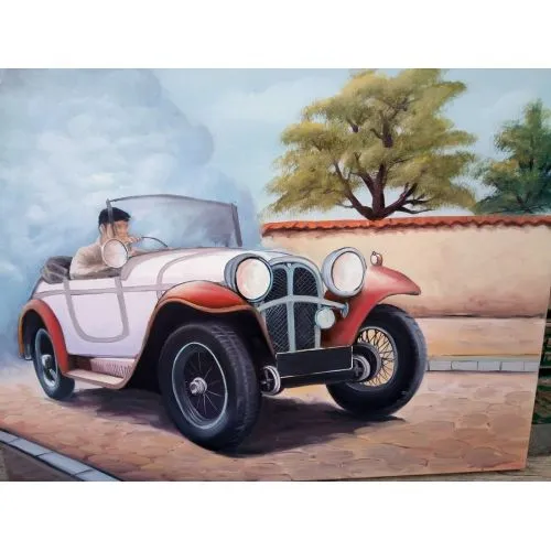 Araba Sevdası, Gökhan Duran Yağlıboya Tablo Araba Sevdası, Gökhan Duran 80*60 cm boyunda Tual üzerine yağliboya Yağlıboya Tablo Orijinal Tablo