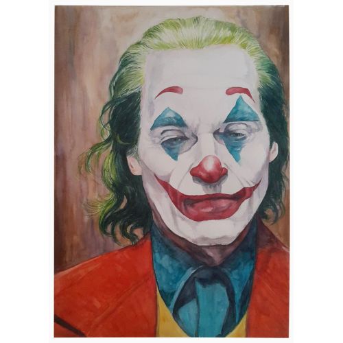 Joker 1, İnan Soylu Eser 50x70 hahnemüller 300 gr suluboya kağıdı üzerine artist kalite suluboya ile boyanmıştır.