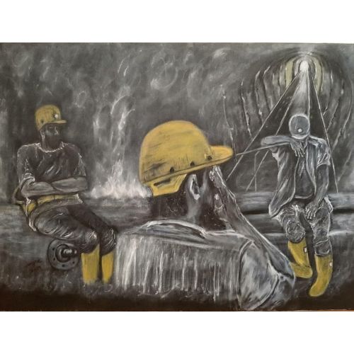 Soma Maden Faciasi, Emine Terkul Tuval üzerine yağlı boya Yağlıboya Tablo Orijinal Tablo