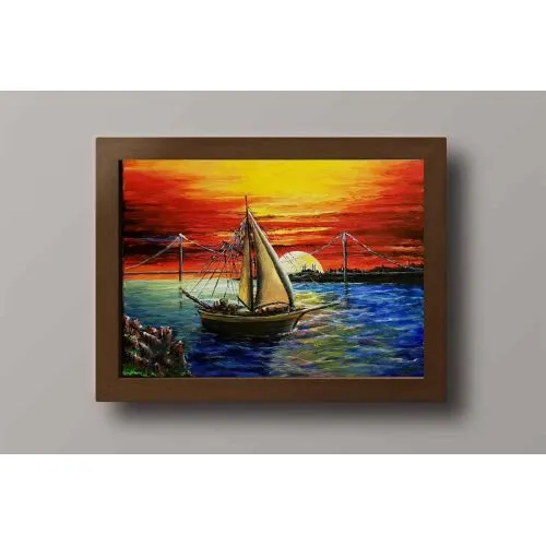A Sailing Ship At Sunset, Ozen Altun A Sailing Ship At Sunset, Ozen Altun