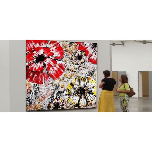 Çiçek Deseni, Özen Altun Orijinal Sanat, Özgün Sanat, Ev Dekorasyonu, Duvar Dekoru, Orijinal Resim, Modern Sanat