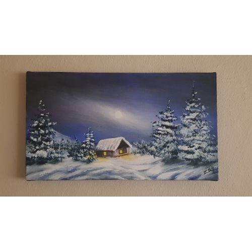 Snowy Forest And Hut, Ozen Altun Snowy Forest And Hut, Ozen Altun