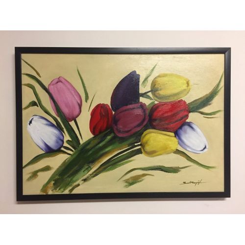Tulips Still Life Paintings, Melik Bedirhanoglu