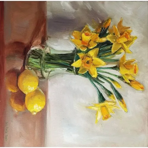 Narcissus, Leyla Demir Oil painting original painting, work on canvas Leyla Demir Oil Paint Paintings