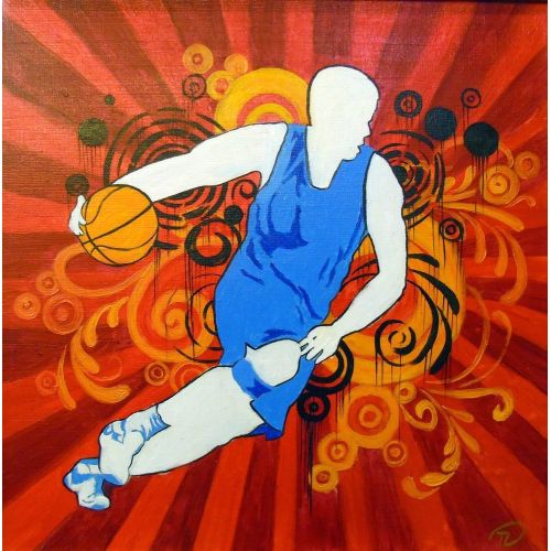 Basketball, Olha Darchuk  Oil Paint Paintings