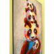 Family Of Pandas, Olha Darchuk Family of pandas oil painting on canvas, 100% handmade palette knife and high quality oil will
