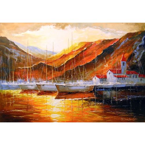 Yachts İn The Mountain Harbor, Olha Darchuk