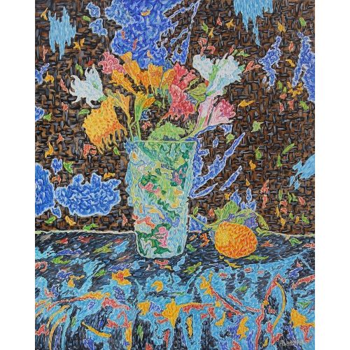 Flowers In A Vase And Lemon, Gyvanchmyrat Hojanyyazov Flowers In A Vase And Lemon, Gyvanchmyrat Hojanyyazov