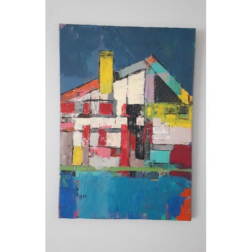 Yuva, Serap Arkalı 35x50 cm tuval üzerine akrilik boya ile yapılan özgün, imzalı soyut bir çalışmadır. Baktığınızda
