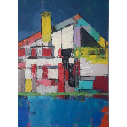 Yuva, Serap Arkalı 35x50 cm tuval üzerine akrilik boya ile yapılan özgün, imzalı soyut bir çalışmadır. Baktığınızda