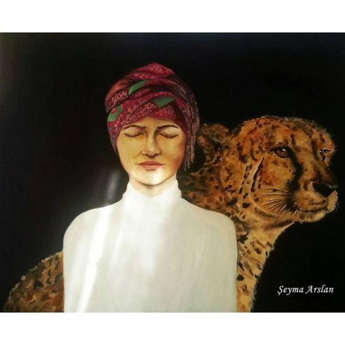 İsimsiz 8, Şeyma Arslan Eser 80*100 cm boyutunda olup tuval üzerine yağlı boyadır.  Yağlıboya Tablo Orijinal Tablo