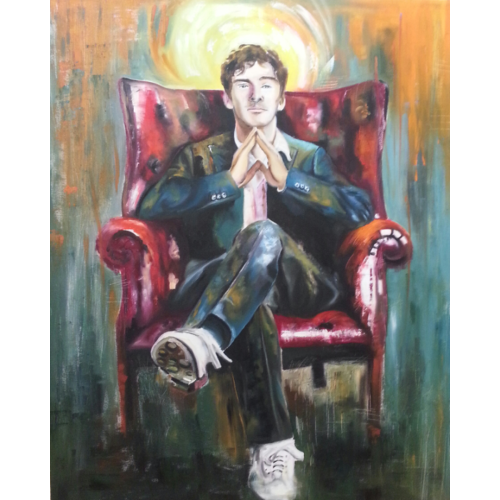 Düşün, Şeyma Arslan 80x100 cm boyutunda olup tuval üzerine yağlı boya tekniği ile yapılmıştır.  Yağlıboya Tablo
