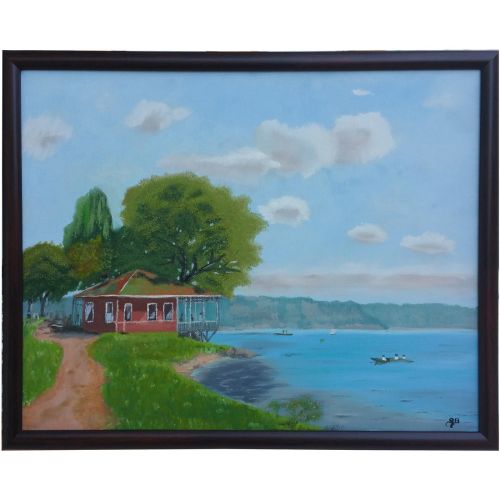 Deniz Manzarası 2, Semra Bıçakçı Tuval üzerine yağlıboya. 40*50cm + çerçeve. Karma Teknik Orijinal Tablo