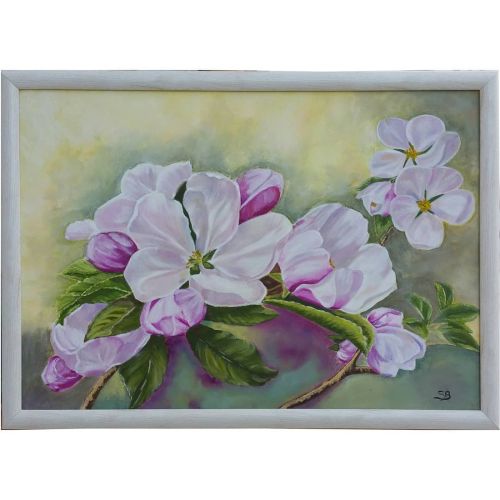 Bahardalı, Semra Bıçakçı Tuval üzerine yağlı boya. 35*50cm + çerçeve. Karma Teknik Orijinal Tablo