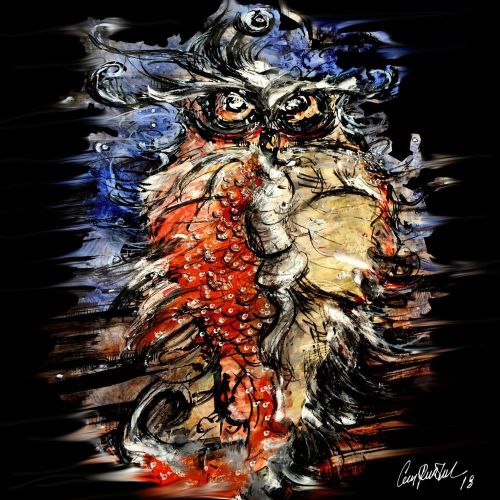 Napolyon Baykuş, Cem Purtul çılgın bir baykuş, Napolyonun sülalesinden geldiği varsayılıyor. orjinal data 212x212 cm