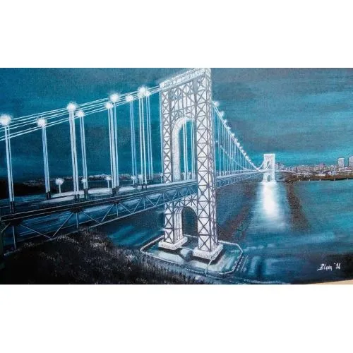 Light And Bridge, Elcin Ergun Light and bridge Oil Paint Paintings