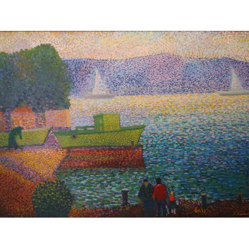 Sarıyer, Fatih Sarmanlı Sarıyer Yağlıboya Tablo Orijinal Tablo