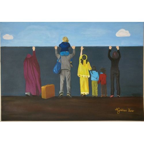 Migration Oil Painting Canvas, Gokhan Yasar Migration Oil Painting Canvas, Gokhan Yasar