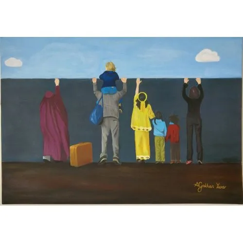 Göç Yağlı Boya Tablo, Gökhan Yaşar Yağlıboya Tablo Göç Yağlı Boya Tablo, Gökhan Yaşar Göç 100x70 cm Yağlı Boya Tuval Gökhan Yaşar Yağlıboya Tablo Orijinal Tablo