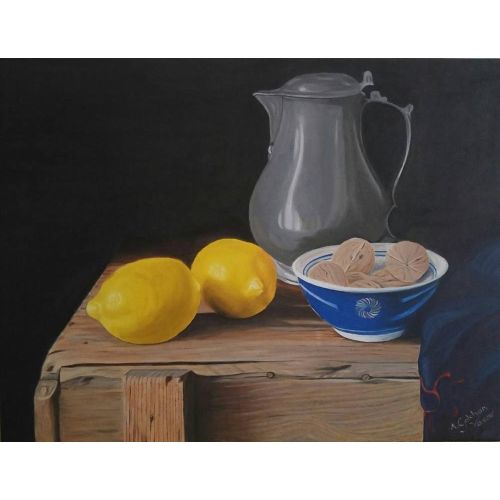 Still Life Lemon And Jug, Gokhan Yasar