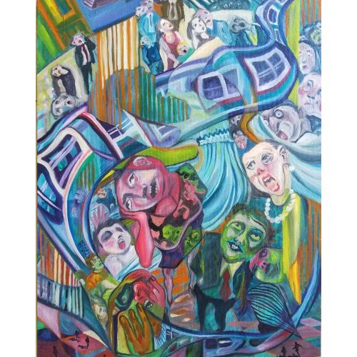Körler, Esin Berk Tuval üzerine yağlıboya 60x80cm 2022 çerçevesiz Yağlıboya Tablo Orijinal Tablo