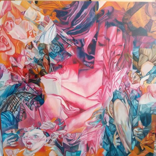 Hapsoluş, Esin Berk Tuval üzerine yağlı boya, 100x100cm , 2021, çerçevesiz. Yağlıboya Tablo Orijinal Tablo