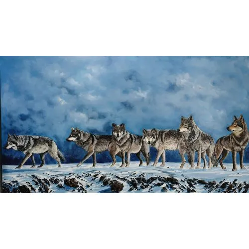 kurtlar vadisi, Ali İhsan Güneş tuval üzerine yağlıboya kanvas Oil Paint Paintings